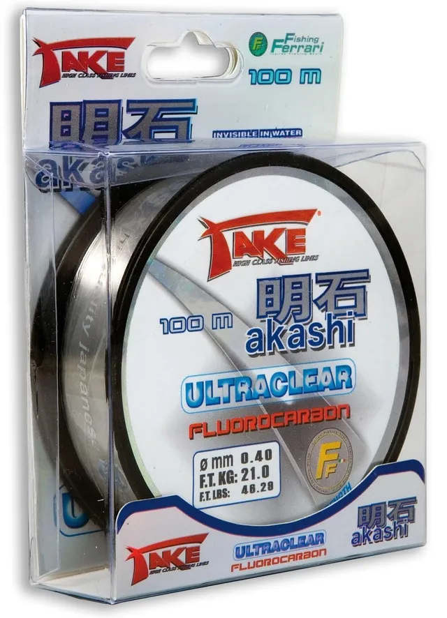Linea Effe Take Akashi UltraClear Fluorocarbon 100 m 0,30 mm