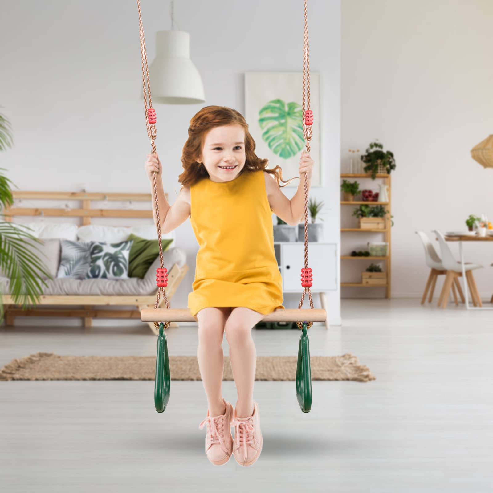 PELLOR Altalena Trapezio Altalena Bambini Verde 160 kg