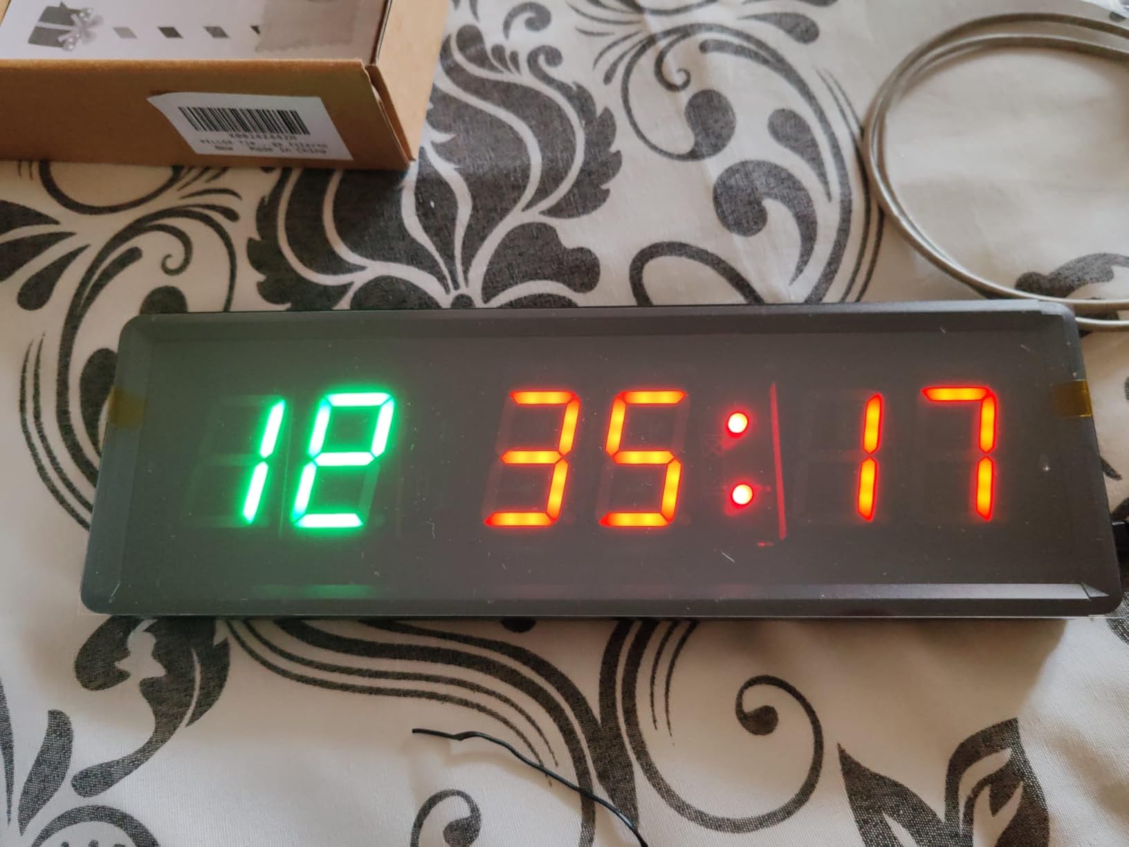 PELLOR Timer Palestra LED 27x8,5 cm Blu Rosso con Telecomando
