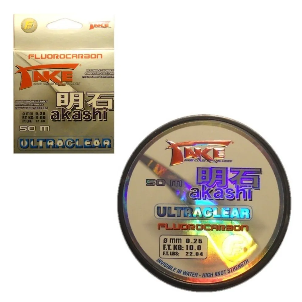 Take Akashi Ultraclear Filo Fluorocarbon 50 m 0,16 mm Trasparente