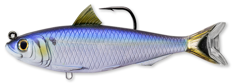 Livetarget Blueback Herring Swimbait esca 4 1/2" Blue Black
