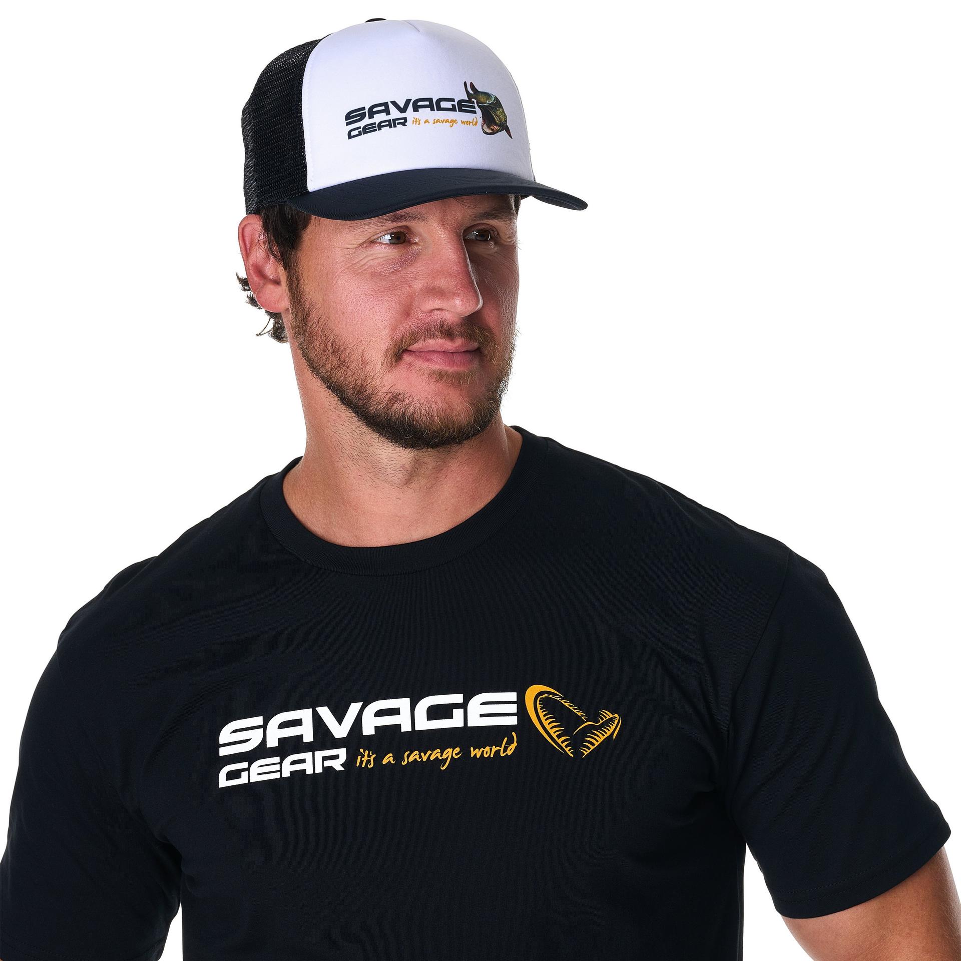 Savage Gear Orange LTD Musky Logo Foam Trucker cappello pesca
