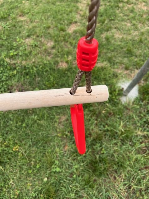 PELLOR Trapezio Legno Rosso Anelli Ginnastica 160 kg