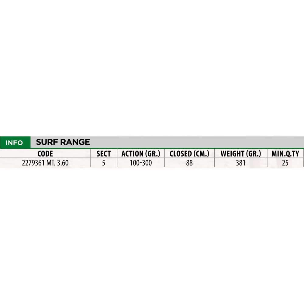 Lineaeffe Surf Range 3.60 m canna surfcasting 100-300 g