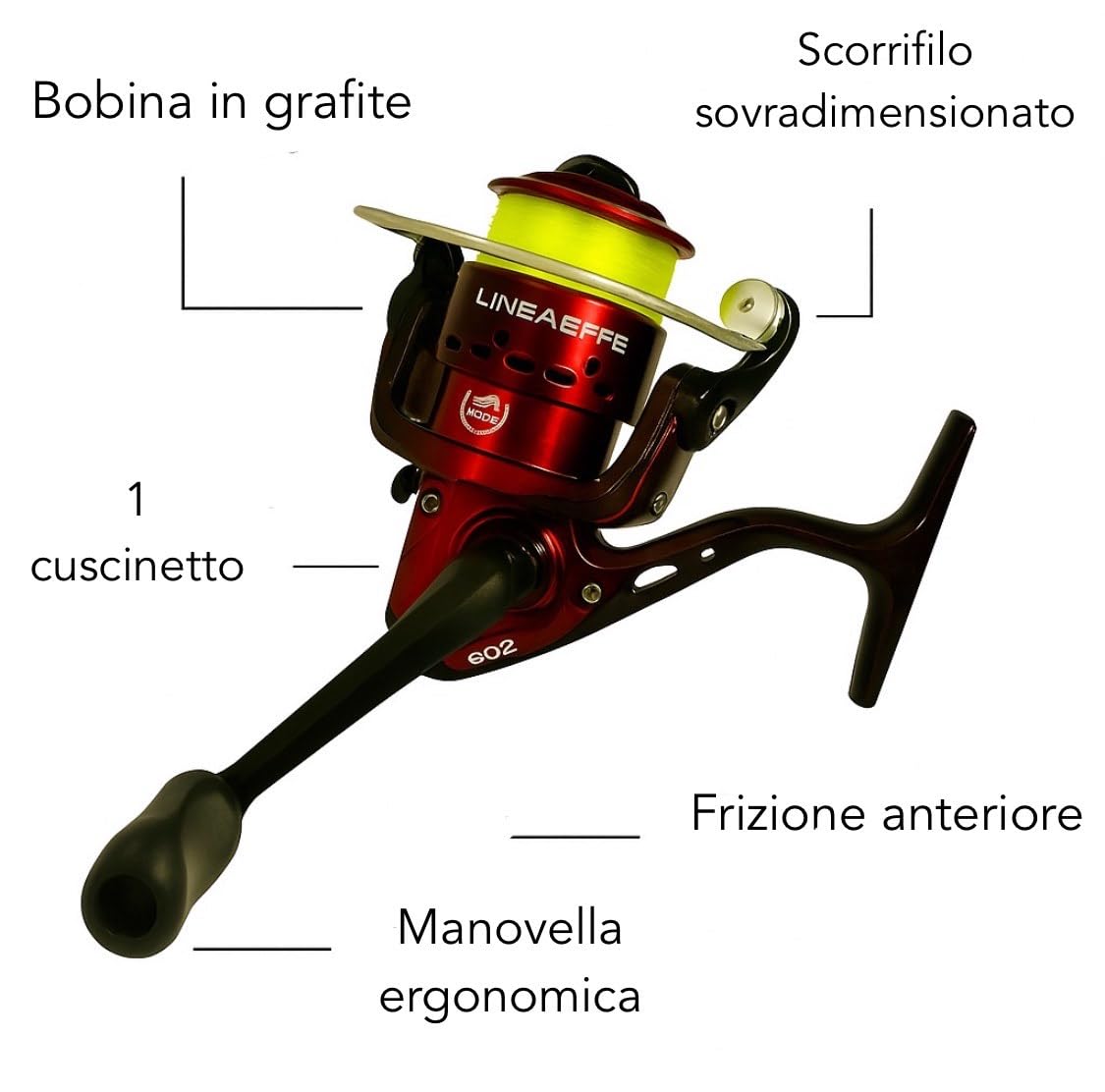 Linea Effe Eazy FD 100 Mulinello Frizione Anteriore con Filo