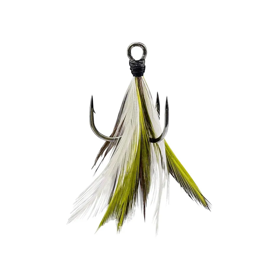 Savage Gear Weight Feathered Treble Hooks ancoretta Natural