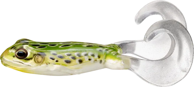 Livetarget Hollow Body Freestyle Frog rana 3 1/2" Green Yellow