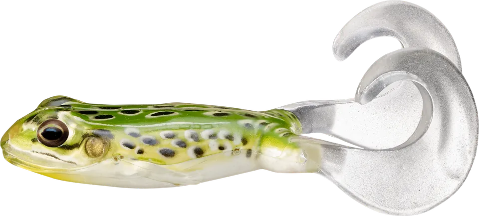 Livetarget Hollow Body Freestyle Frog rana 3 1/2" Green Yellow