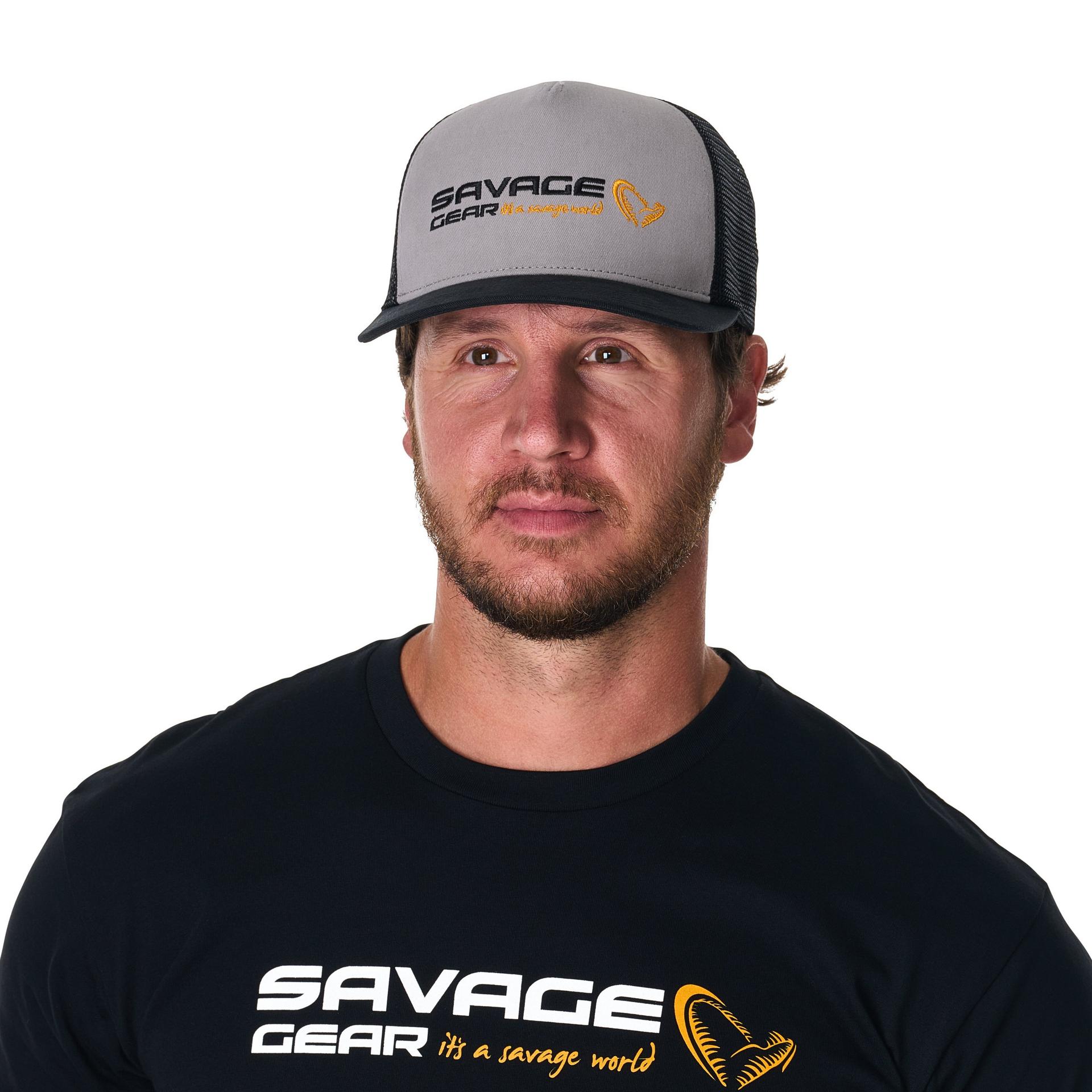 Savage Gear Orange LTD Logo Twill Trucker cappello pesca