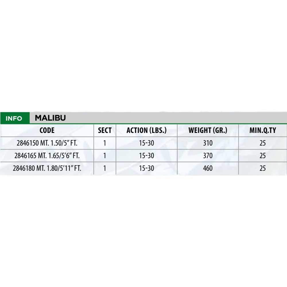 Lineaeffe Malibu 1.65 m 15-30 lbs canna da pesca telescopica