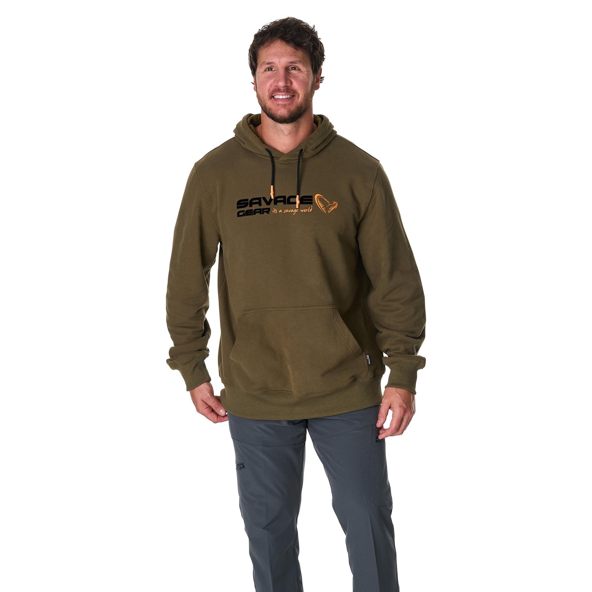 Savage Gear Orange LTD Logo Fleece felpa taglia L pile pesante