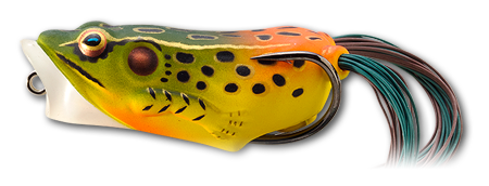 Livetarget Frog Popper rana 2" 3/8 oz Green Yellow superficie