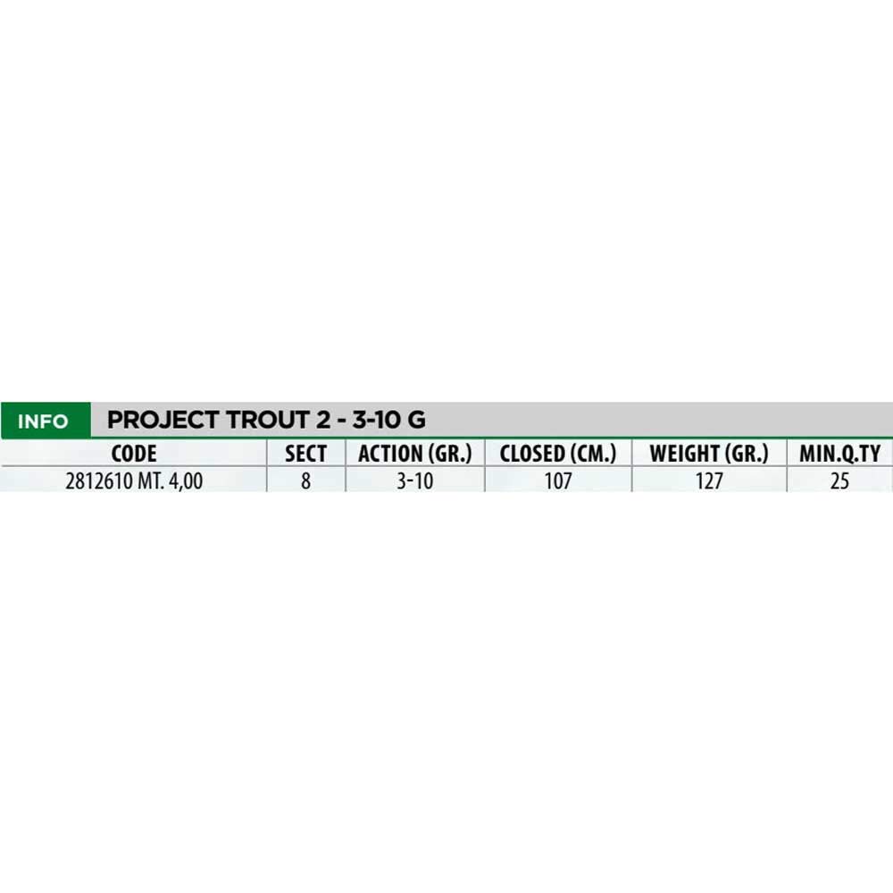 Lineaeffe Project Trout 2 canna da pesca 4 m 3-10 g carbonio