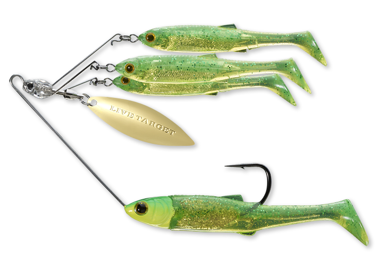 Livetarget BaitBall Spinner Rig spinnerbait Small 1/4 oz 850 Smoke