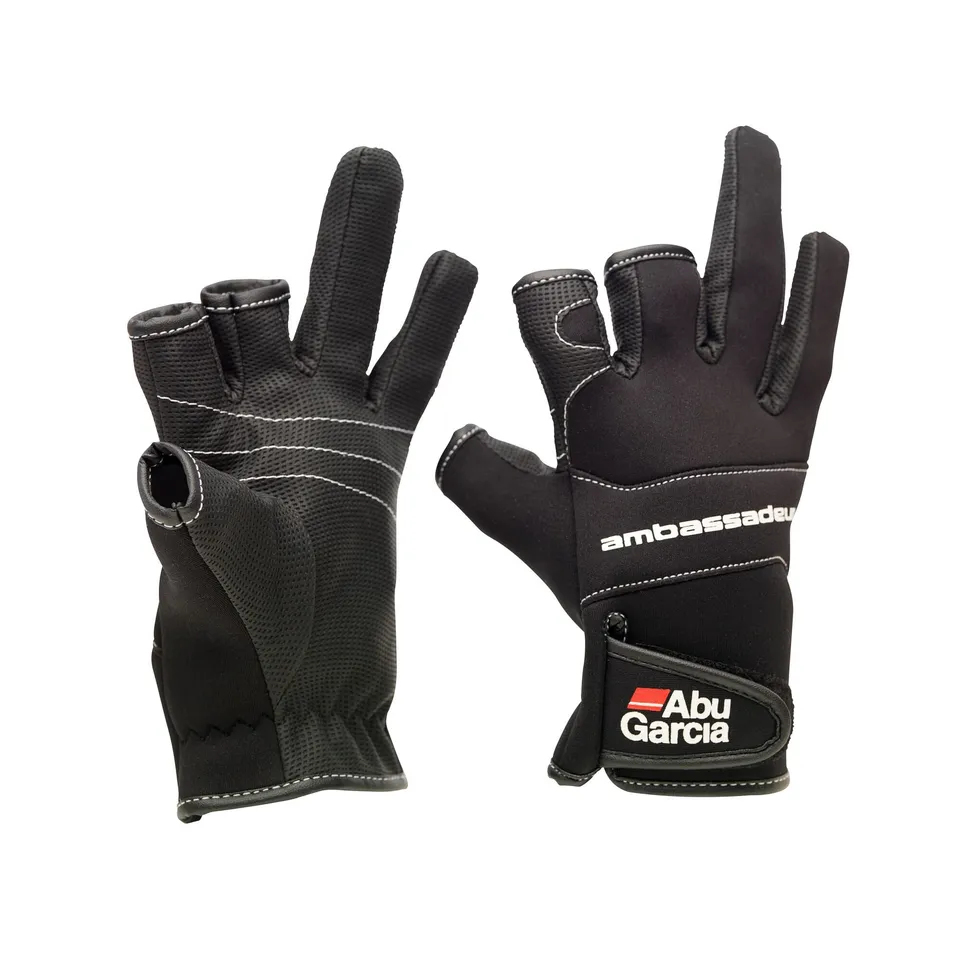 Abu Garcia Pro Series Stretch Gloves guanti neoprene neri L