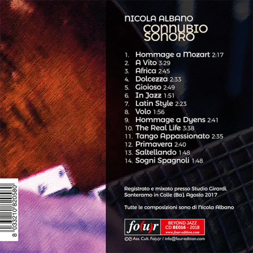 Nicola Albano Connubio Sonoro CD BE 016 cd jazz italiano