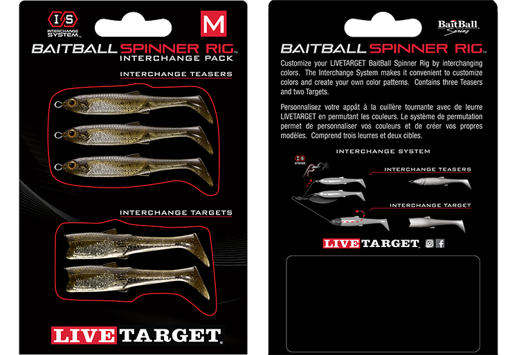 Livetarget BaitBall Spinner Rig Interchange Pack Small 850 Smoke