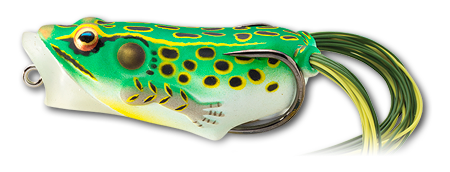 Livetarget Frog Popper rana 2" 3/8 oz Green Yellow superficie