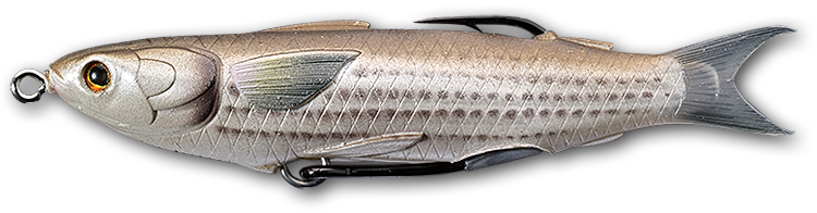 Livetarget Hollow Body Mullet esca topwater 3 3/4" 716 Silver