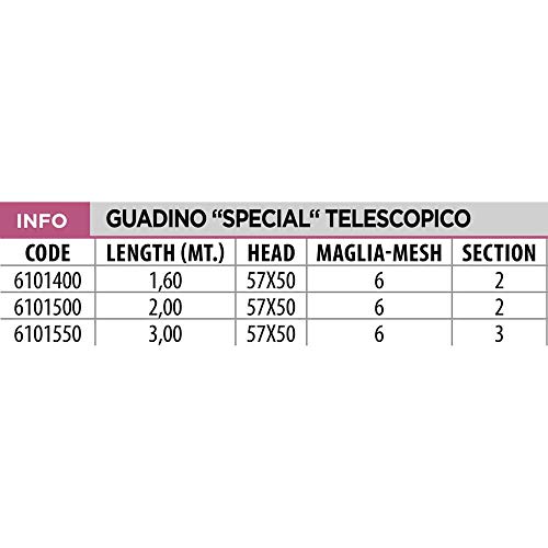 Linea Effe Special 4 guadino telescopico 160 cm rete fitta