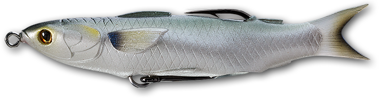 Livetarget Hollow Body Mullet esca topwater 3 3/4" 716 Silver