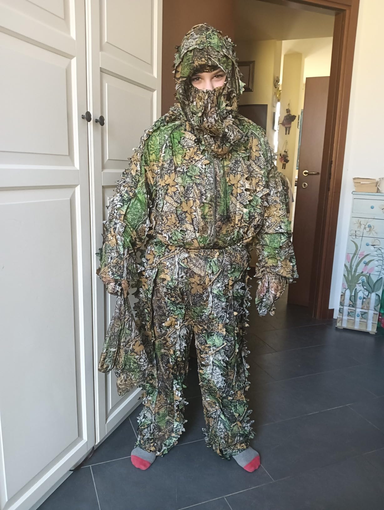 Pellor Hunting tuta mimetica ghillie M-L 3D foglie