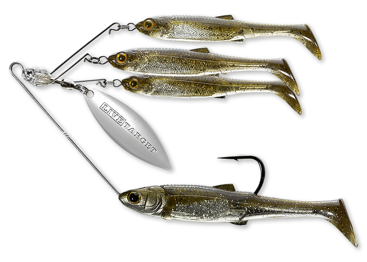 Livetarget BaitBall Spinner Rig spinnerbait Small 1/4 oz 850 Smoke