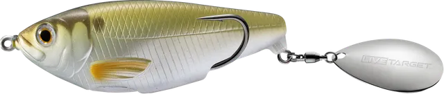 Livetarget Hollow Body Commotion Shad topwater 2 1/2" Pearl