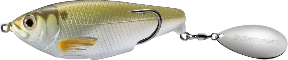 Livetarget Hollow Body Commotion Shad topwater 2 1/2" Pearl