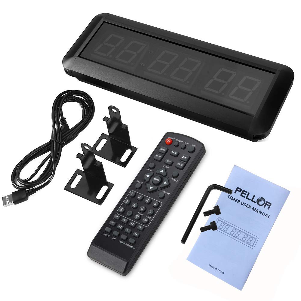 PELLOR Gym Timer orologio palestra LED con telecomando