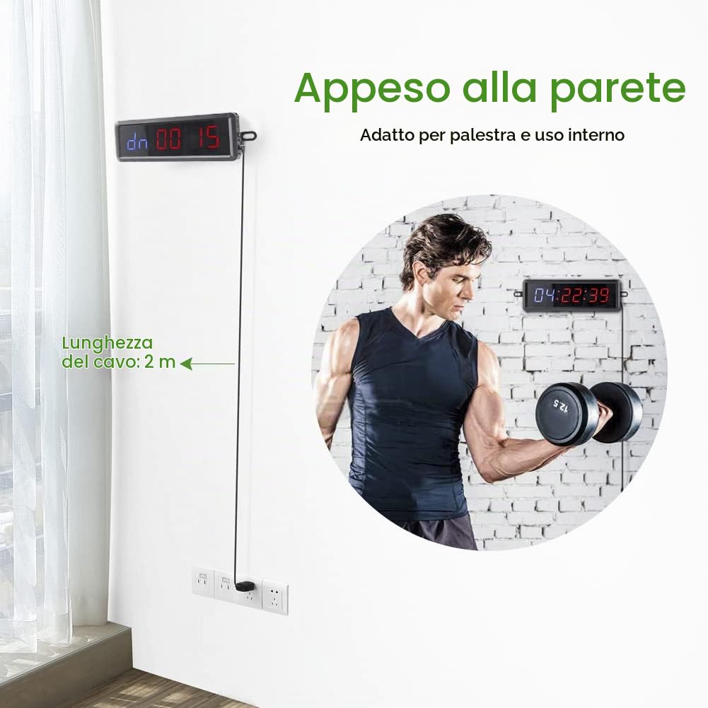 PELLOR Timer Palestra LED con Telecomando da Muro