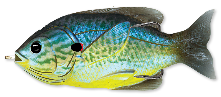 Livetarget Hollow Body Sunfish 3" frog Olive Bluegill
