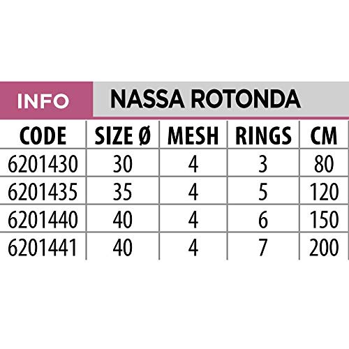 Linea Effe Reti Nassa Portapesci Rotonda 150 cm D.40 cm