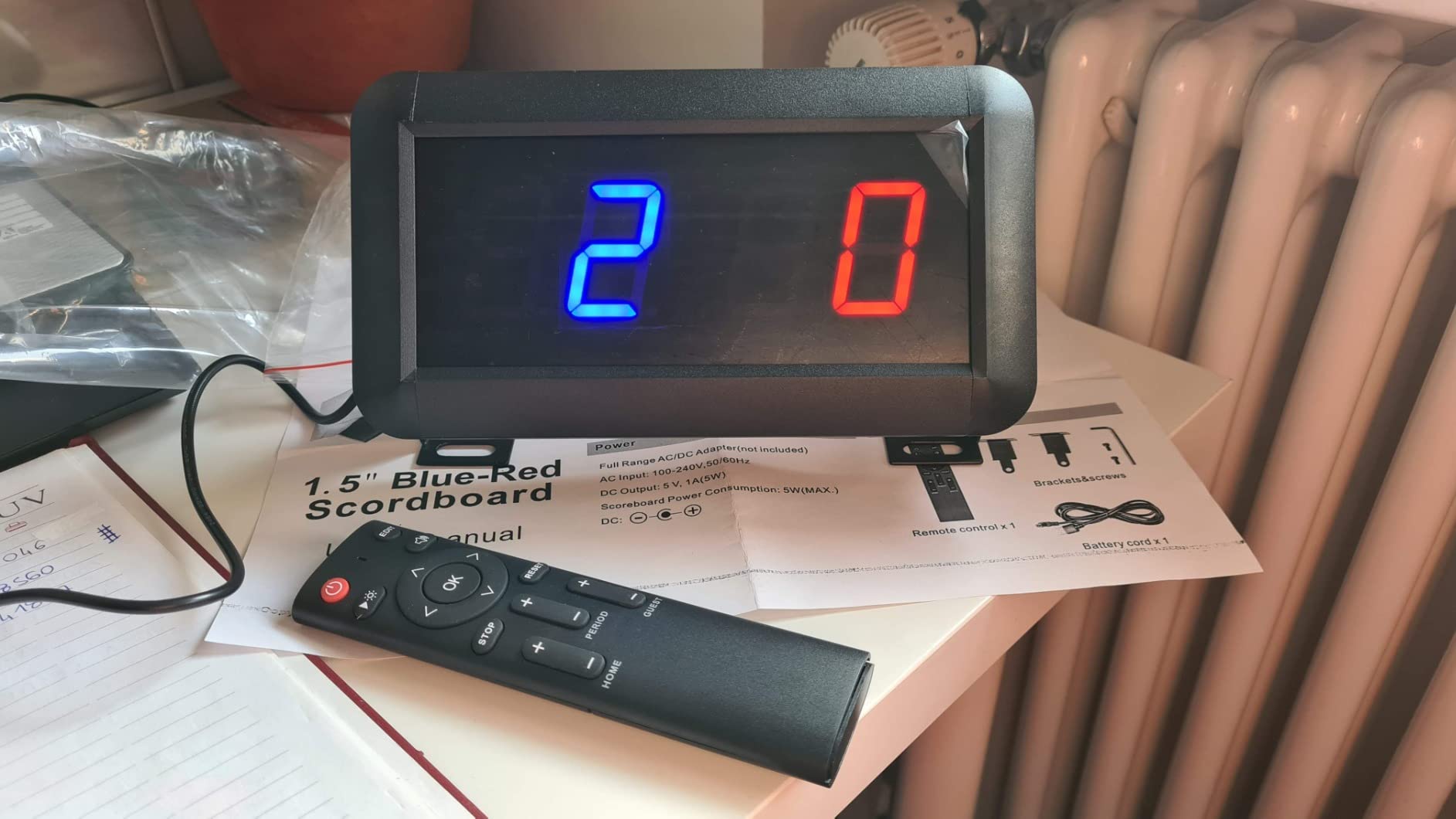 Pellor Tabellone Segnapunti LED Digitale Telecomando Portatile