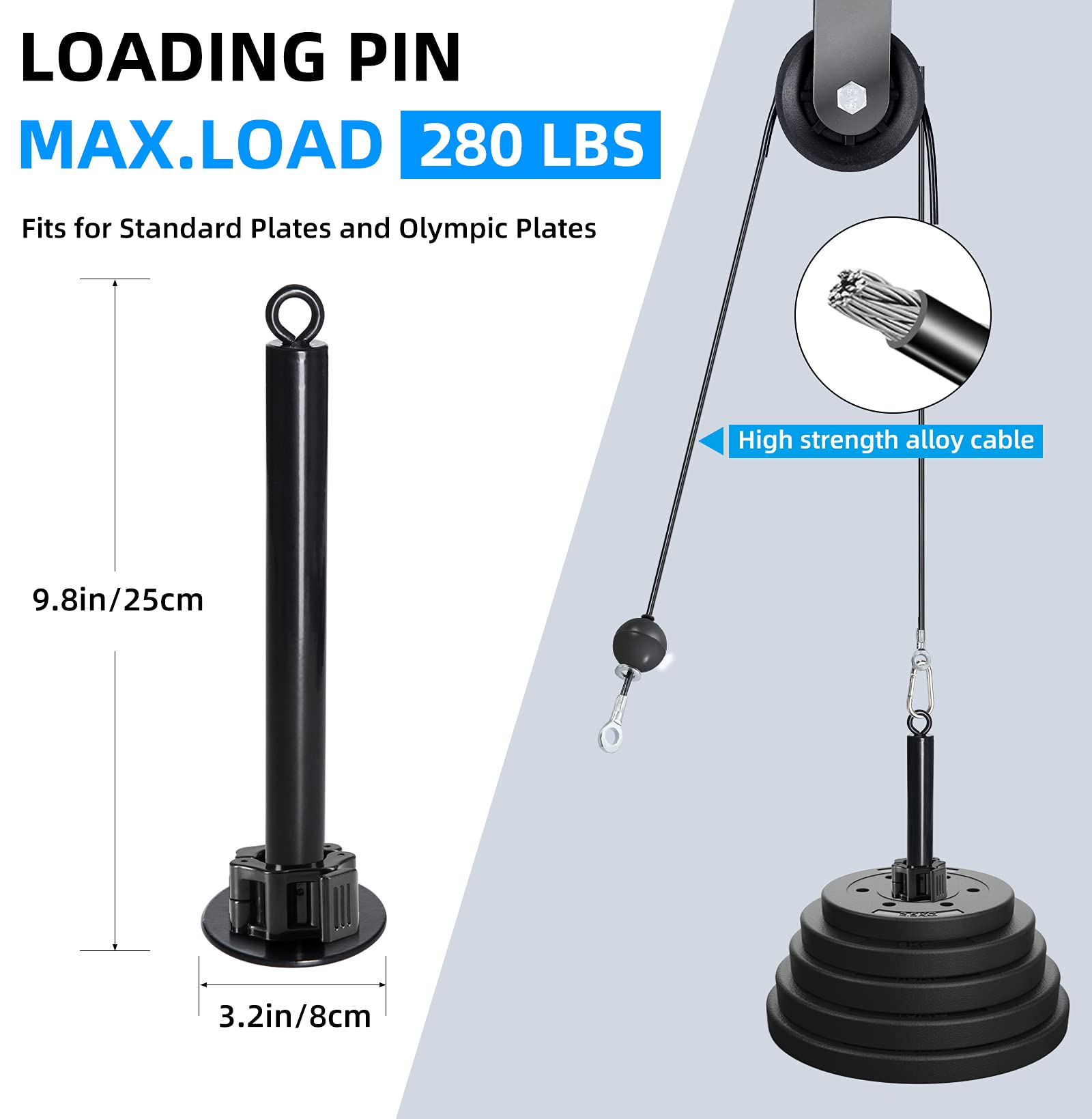 PELLOR Pulley System 127 kg Carrucola Palestra Casa