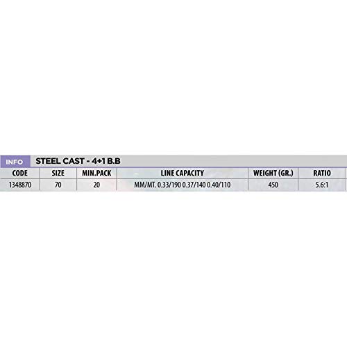 Lineaeffe Steel Cast 70 Mulinello Surfcasting Alluminio