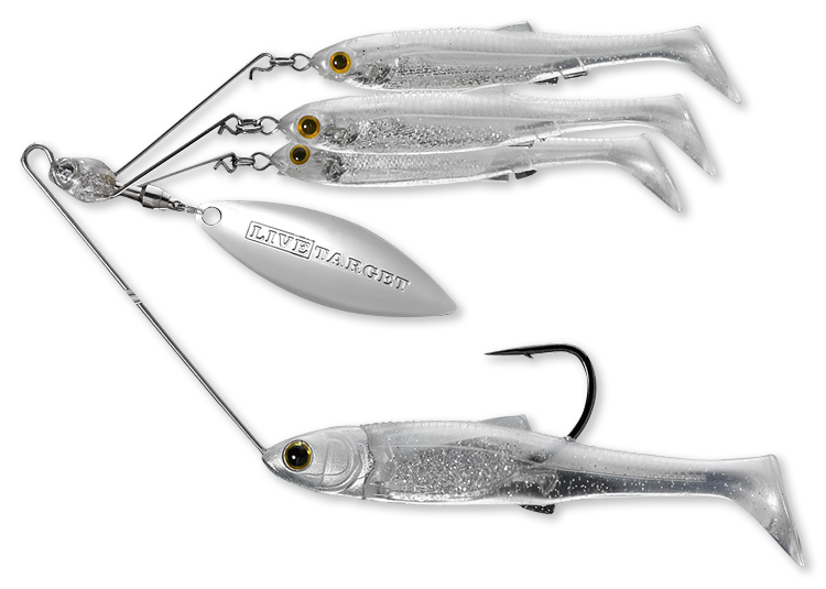 Livetarget BaitBall Spinner Rig spinnerbait Small 1/4 oz 850 Smoke