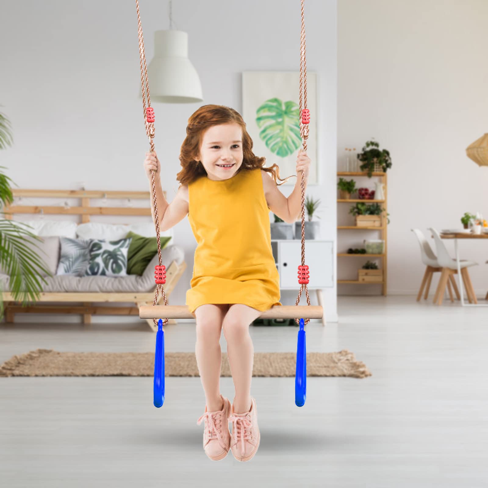 PELLOR Altalena Trapezio Altalena Bambini Blu 160 kg