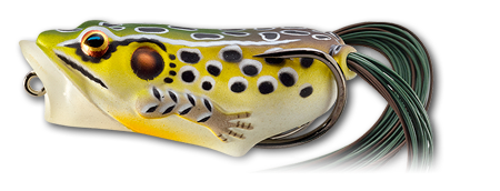 Livetarget Frog Popper rana 2" 3/8 oz Green Yellow superficie