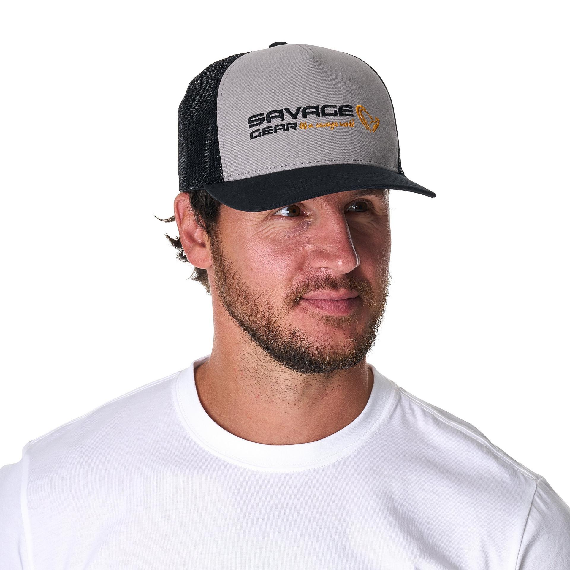 Savage Gear Orange LTD Logo Twill Trucker cappello pesca