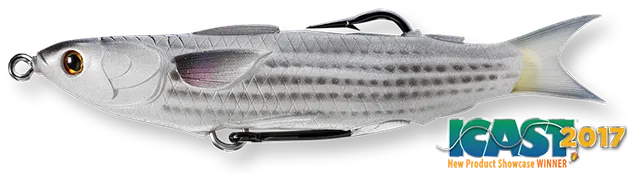 Livetarget Hollow Body Mullet esca topwater 3 3/4" 716 Silver