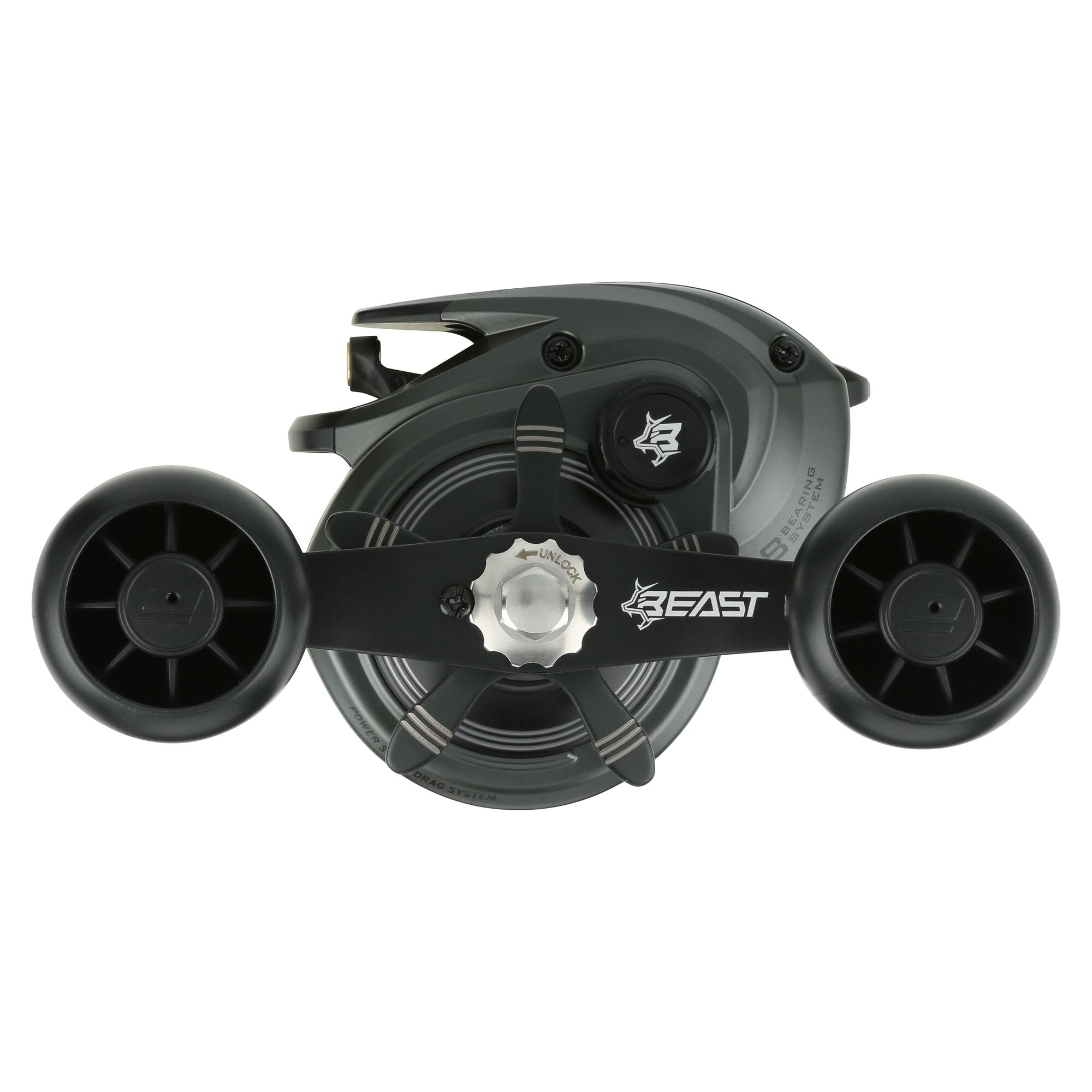 Abu Garcia Beast 400 Mulinello Casting Man sinistra