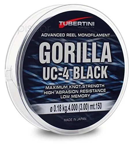Tubertini Gorilla UC4 Filo Nylon Nero 1000 m Spinning