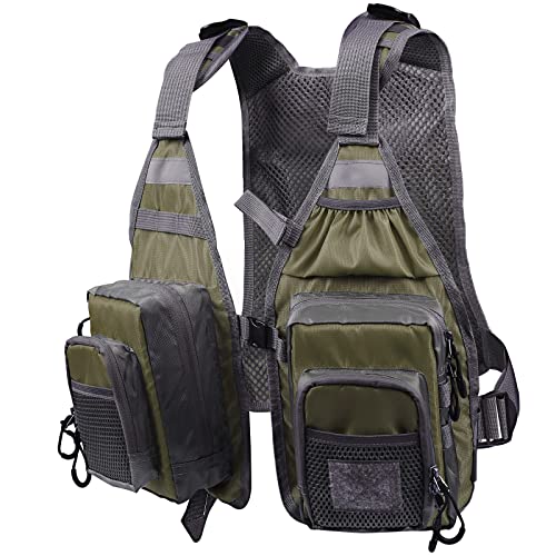 PELLOR Fishing Gilet da Pesca Unisex Leggero Multi Tasche
