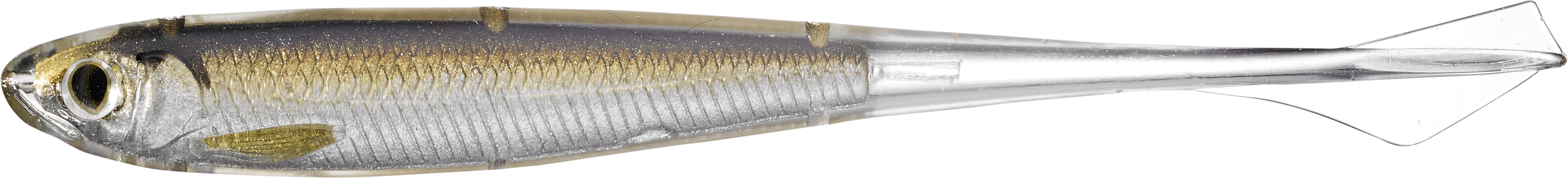 Livetarget Ghost Tail Minnow gomma 3 3/4" 134 Silver Pearl x4